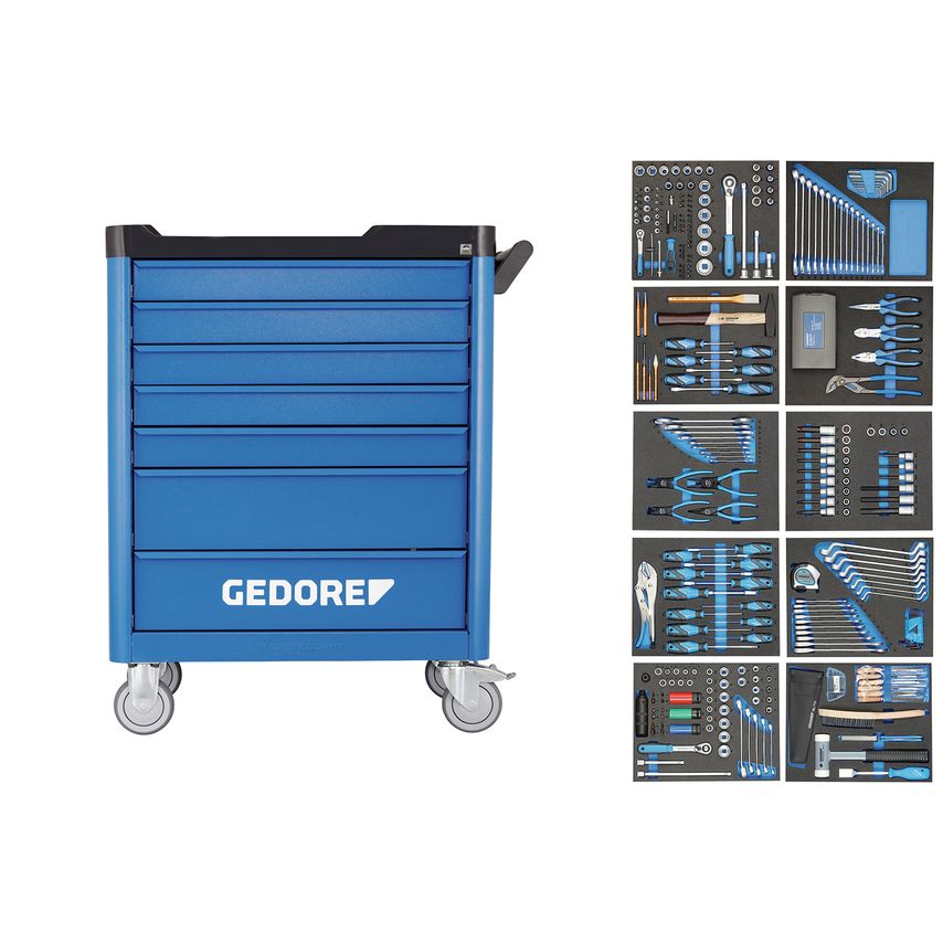 Tool trolley with assortment