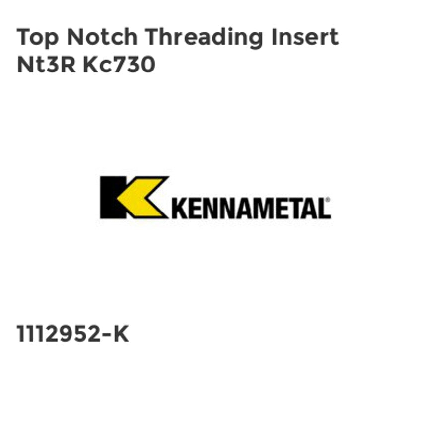 Top Notch Threading Insert Nt3R Kc730