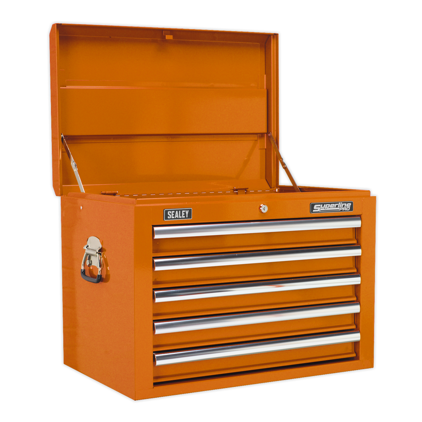 Topchest 5 Drawer with Ball Bearing Slides - Orange