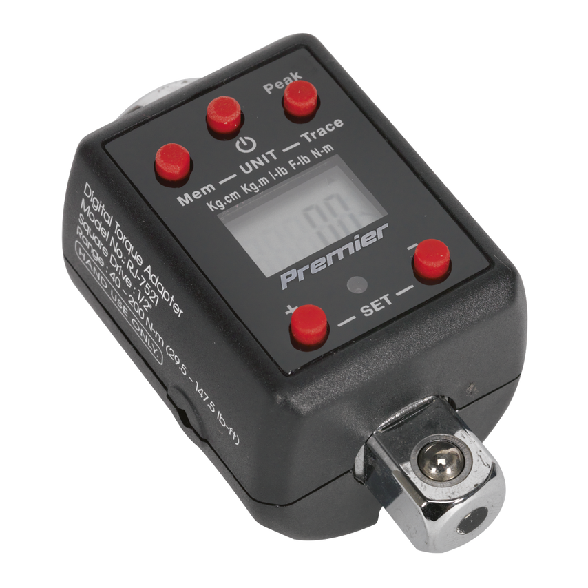 Torque Adapter Digital 1/2" Square Drive 40-200nm (29.5-147.5LB.FT)