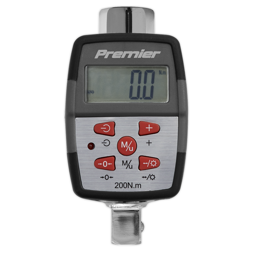Torque Adapter with Angle Function Digital 1/2" Square Drive 20-200nm (14.7-147.5LB.FT)