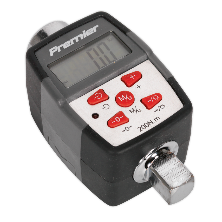 Torque Adapter with Angle Function Digital 1/2" Square Drive 20-200nm (14.7-147.5LB.FT)
