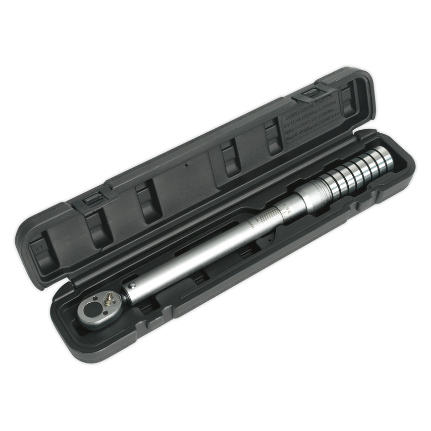 Torque Wrench Micrometer Style 1/2" Square Drive 40-200nm (29.5-148LB.FT) - Calibrated