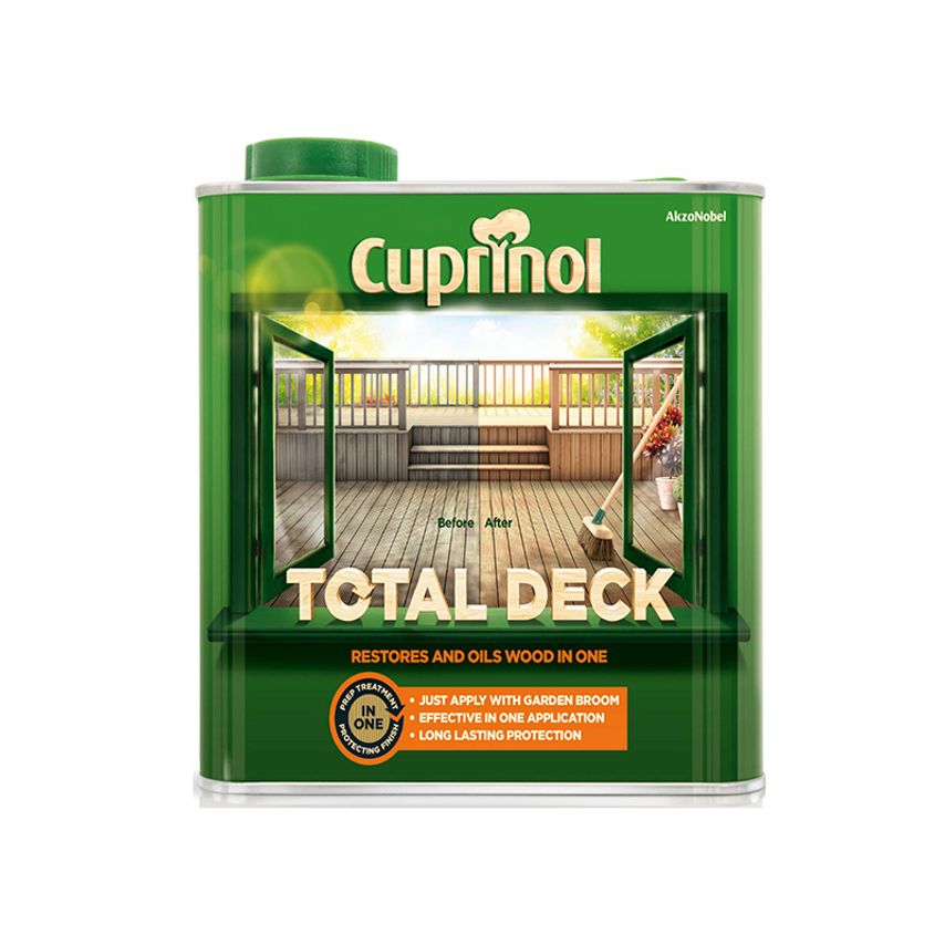 Total Deck Restore & Oil Wood Clear 2.5 litre CUPTDC25L