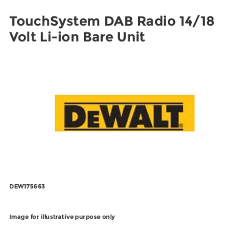 TouchSystem DAB Radio 14/18 Volt Li-ion Bare Unit
