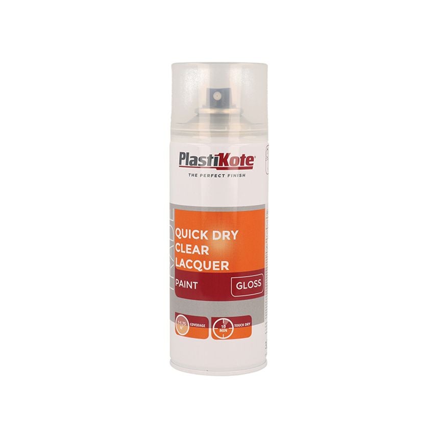 Trade Quick Dry Clear Lacquer Spray Gloss 400ml PKT71005
