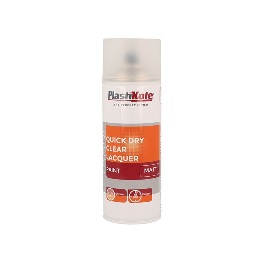 Trade Quick Dry Clear Lacquer Spray Matt 400ml PKT71003