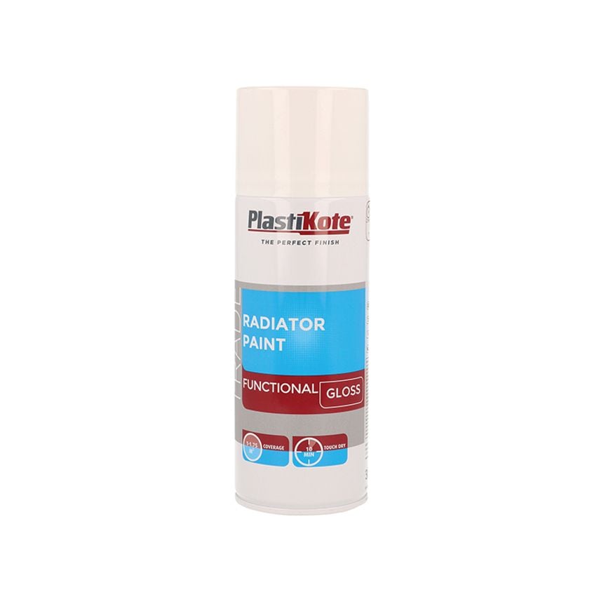 Trade Radiator Spray Paint Gloss White 400ml PKT71016