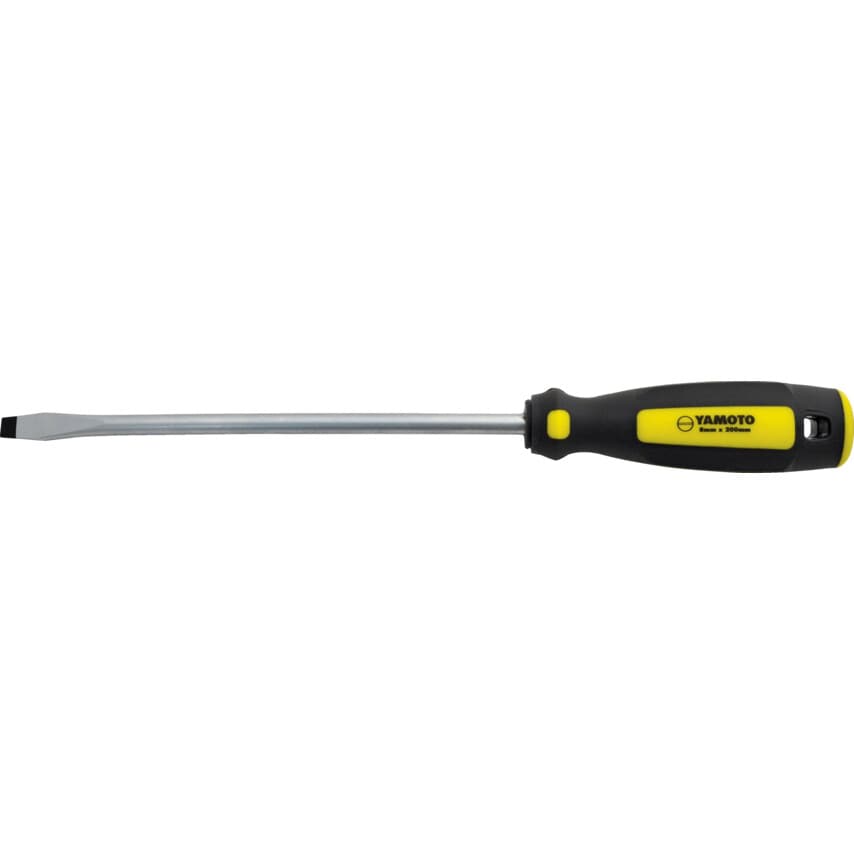 Tri-line Flat Head Screwdriver, 10.0mm Flared Tip, 250mm Blade