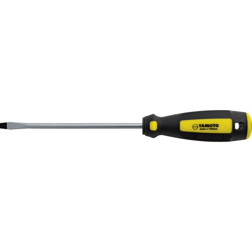 Tri-line Flat Head Screwdriver, 8.0mm Flared Tip, 150mm Blade