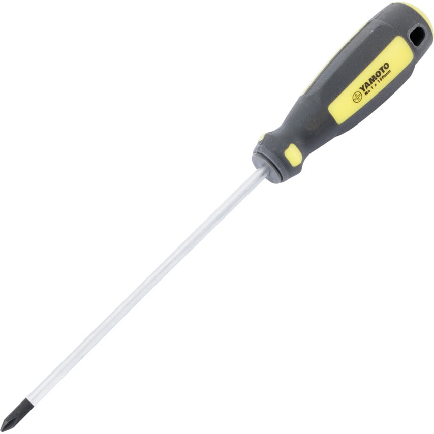 Tri-line Phillips Screwdriver, No.1 Phillips Tip, 150mm Blade
