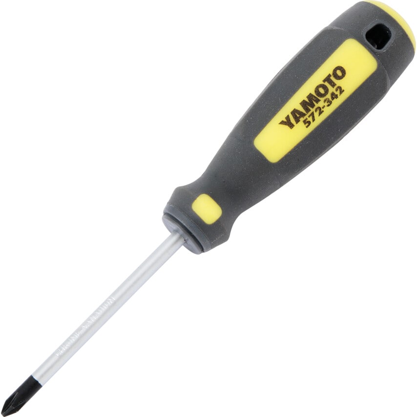Tri-line Phillips Screwdriver, No.1 Phillips Tip, 75mm Blade