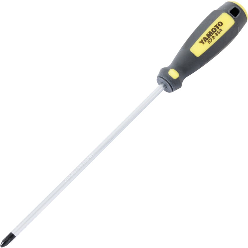 Tri-line Phillips Screwdriver, No.2 Phillips Tip, 200mm Blade