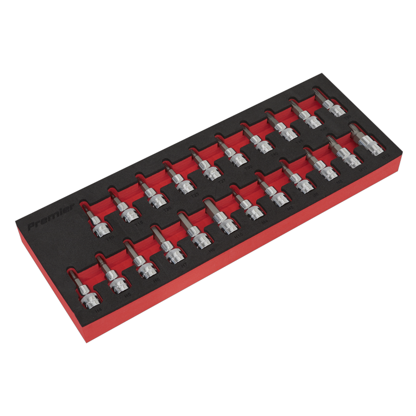 Trx-Star*/Hex/Spline Socket Bit Set22 Piece 3/8" Square Drive