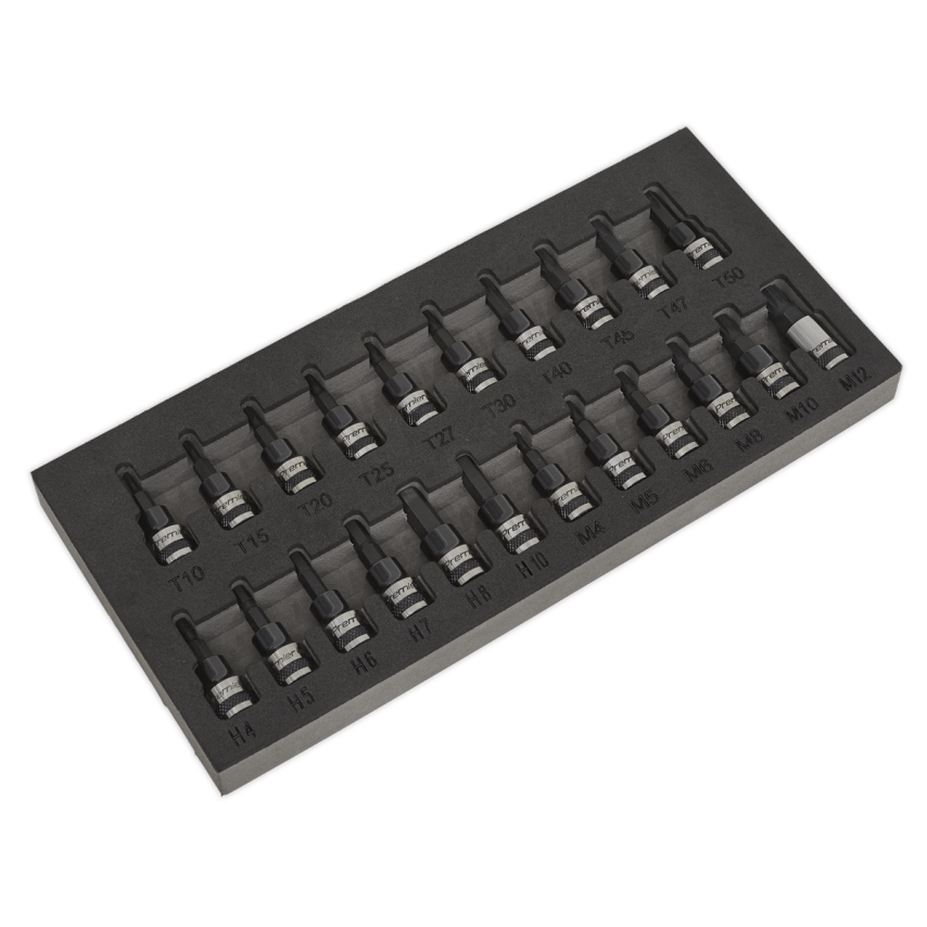 Trx-Star*/Hex/Spline Socket Bit Set22 Piece 3/8" Square Drive Black Series