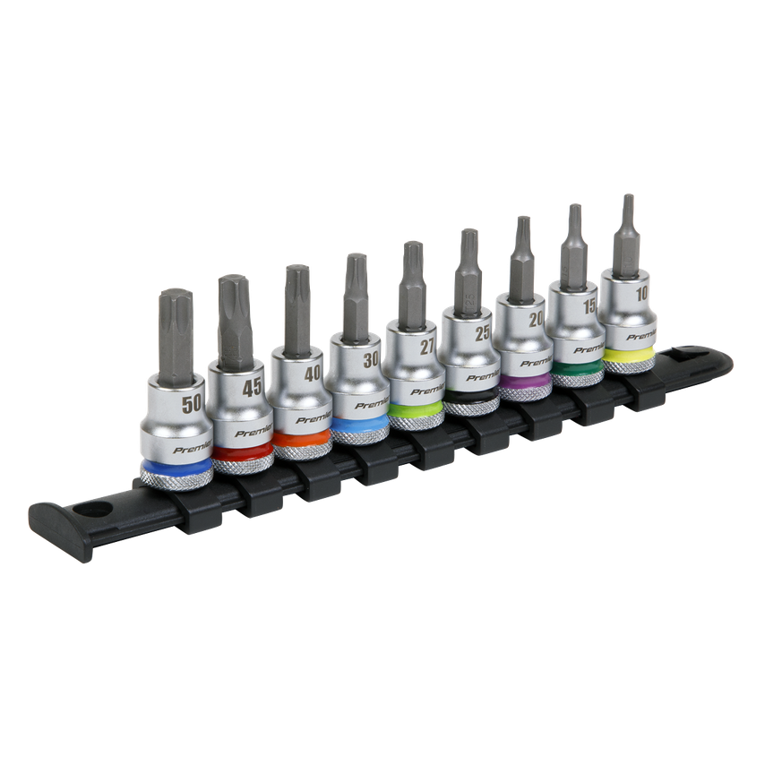 Trx-star Socket Bit Set9 Piece 3/8"SQ. Drive - Platinum