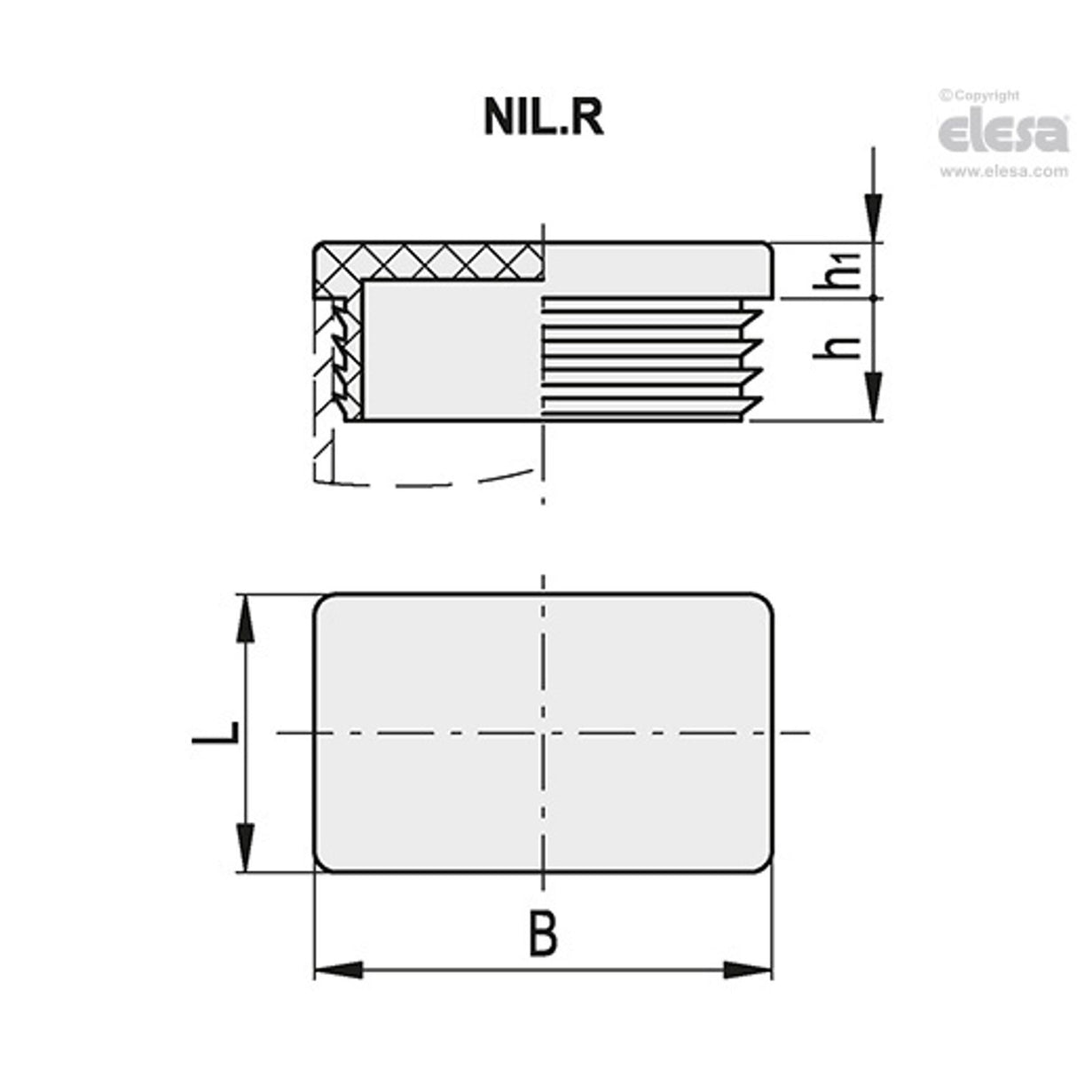 Tube plug-NIL.R-70x35-C34