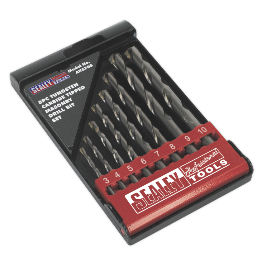 Tungsten Carbide Tipped Masonry Drill Bit Set 8PC