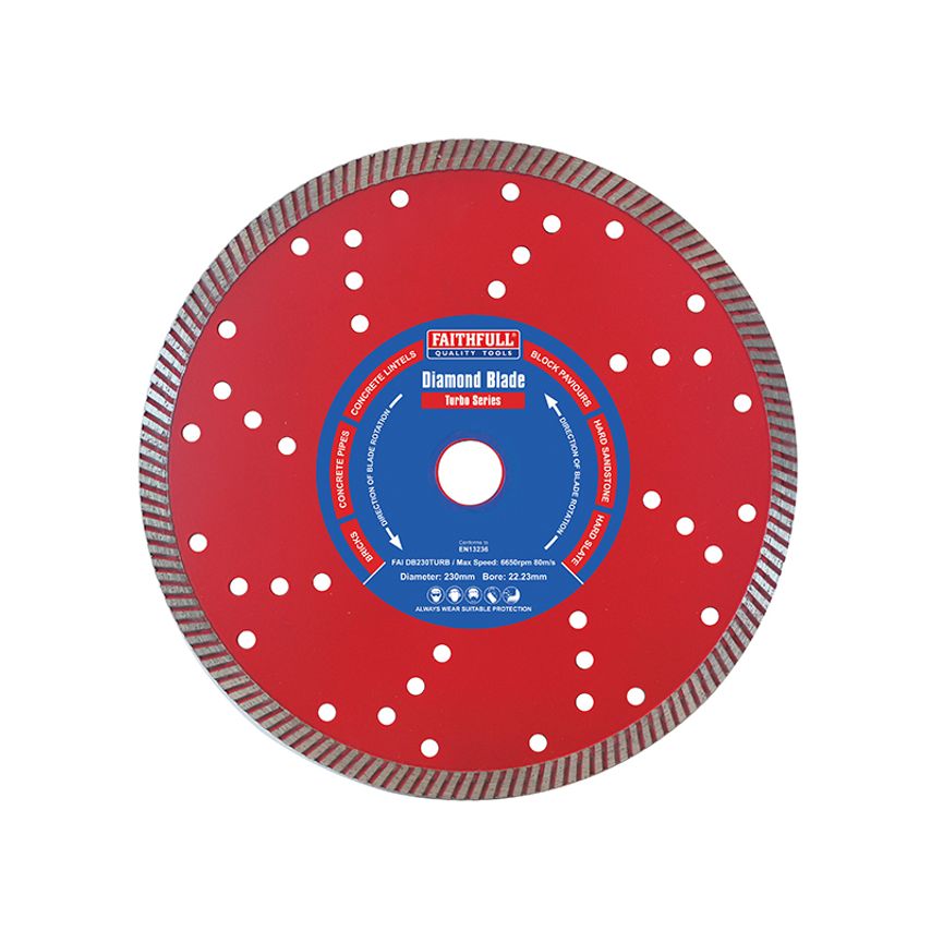Turbo Cut Diamond Blade 230 x 22mm FAIDB230TURB