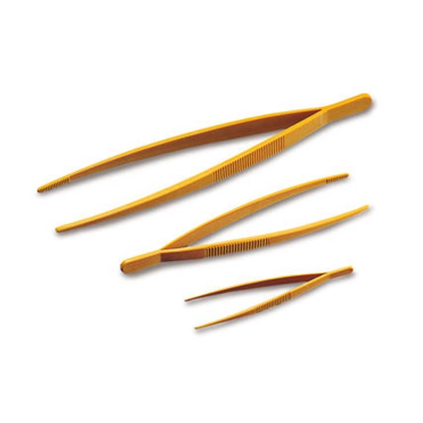 Tweezers Pom Yellow L 147 mm 5 Units - Pack of 5
