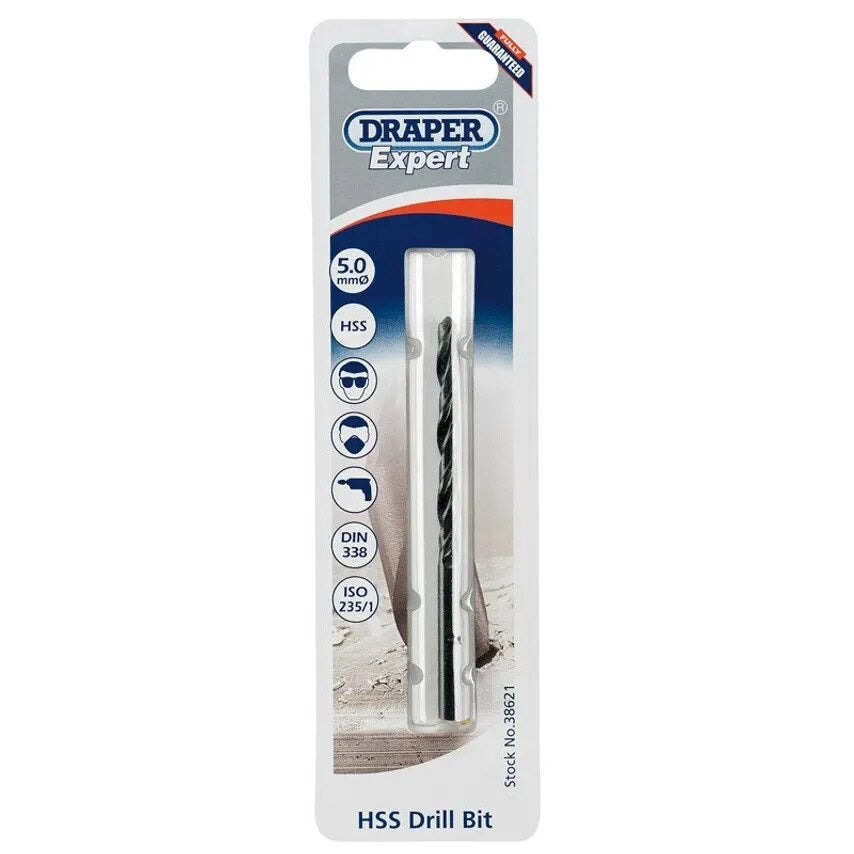 Twist Drill 5.0mm High Speed Steel Packed