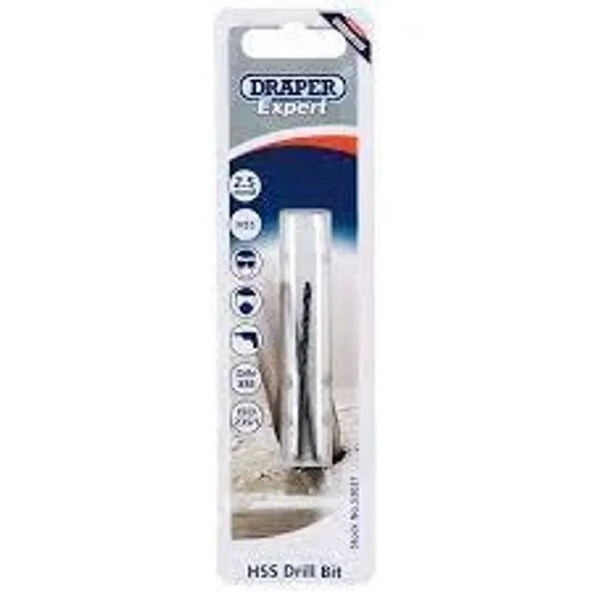 Twist Drill Tapping Metric 2.5mm HSS Pack of 2
