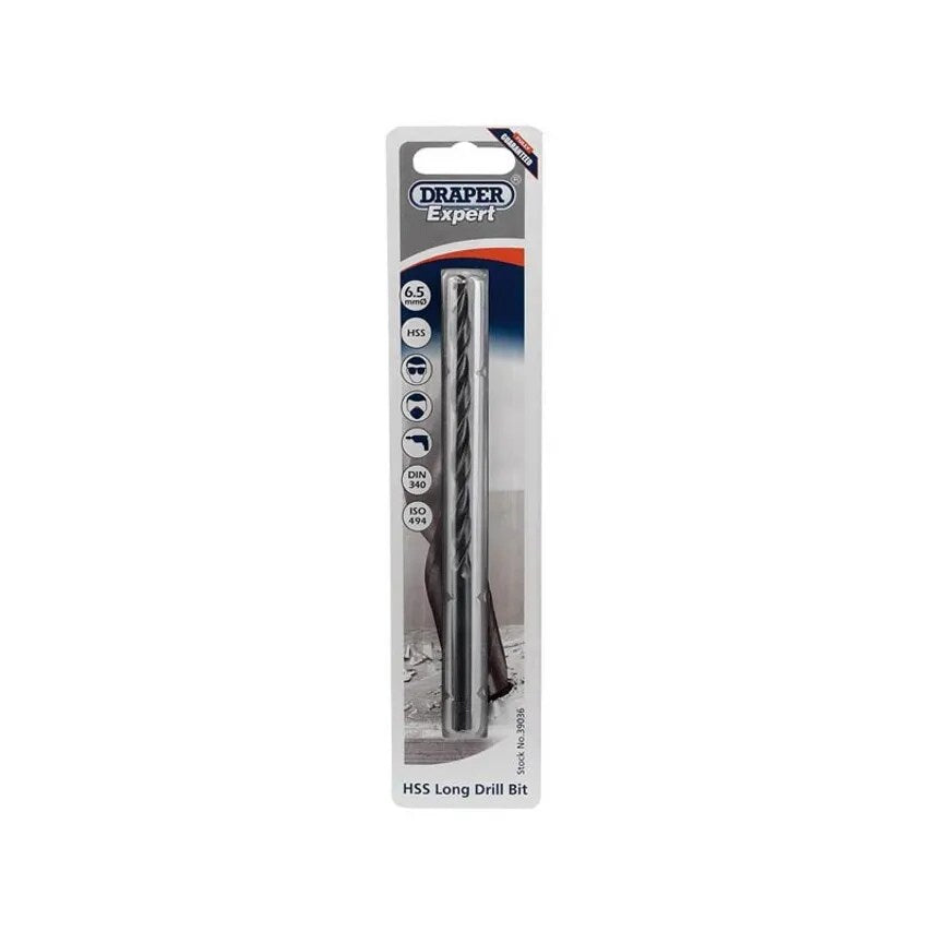 Twist Drill extra Long 6.5 x 148mm High Speed Steel Packed