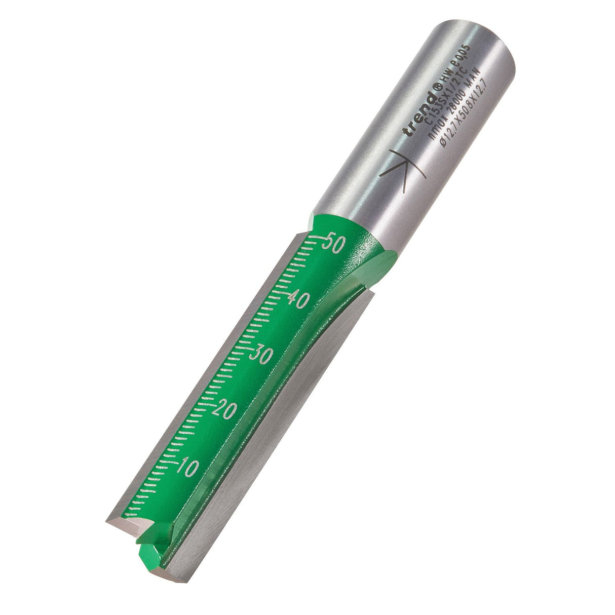 Two Flute 12.7mm Diameter x 50mm Cut Scale