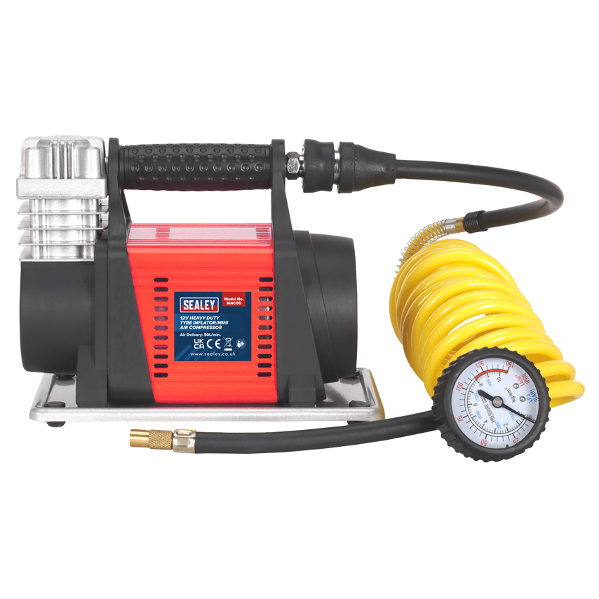 Tyre Inflator/Mini Air Compressor 12V Heavy Duty