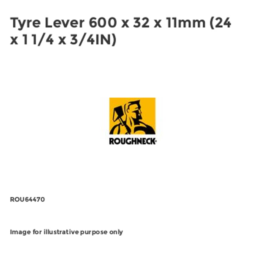 Tyre Lever 600 x 32 x 11mm (24 x 1 1/4 x 3/4IN)