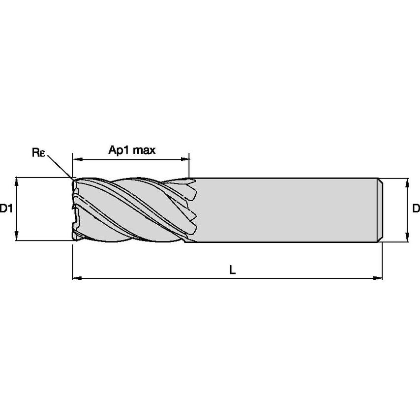 UCDE0700B5ARA Harvi End Mill 7MMX16MM R=0.4