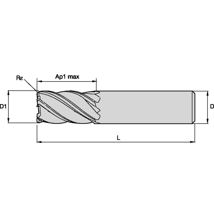 UCDE2000B5ARA Harvi End Mill 20MMX38MM R=0.7