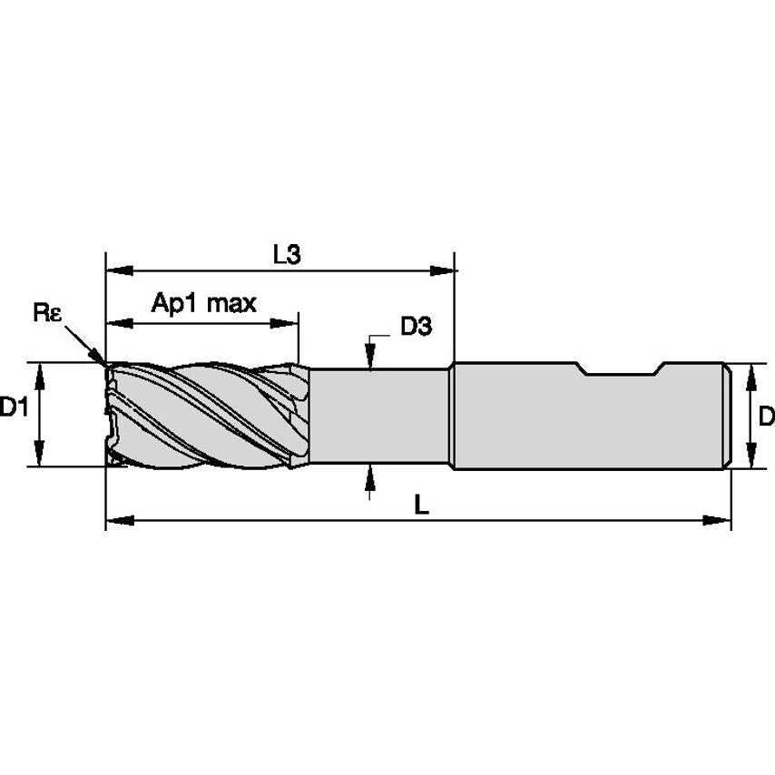 UCDE500K5ARB End Mill UCDE 1/2X1 1/4 0.03