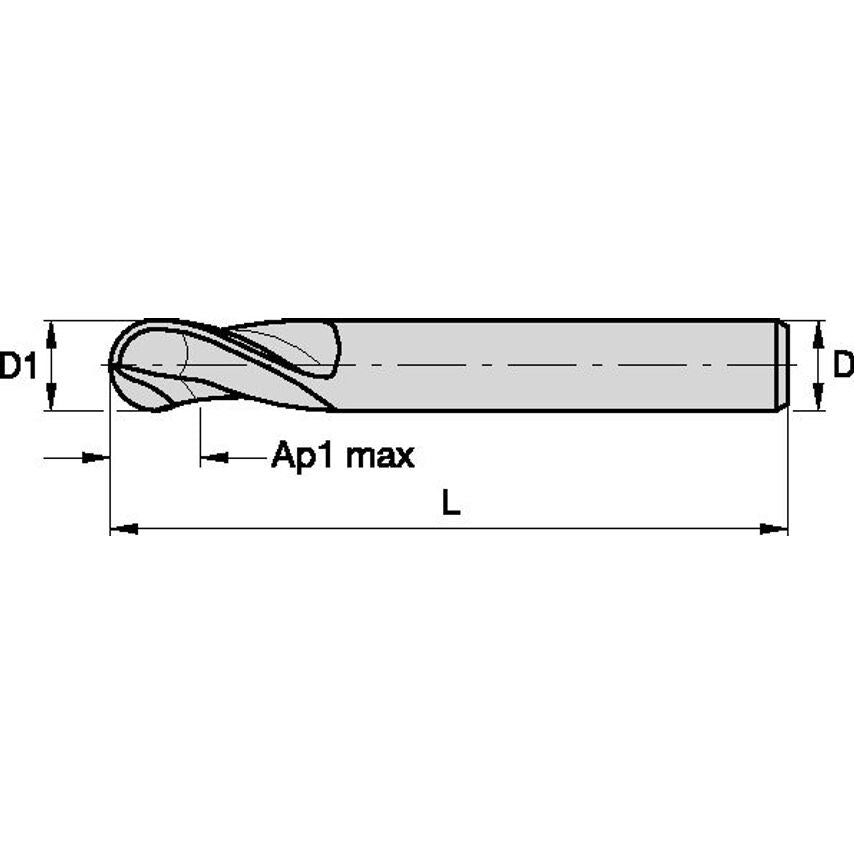 UEBC0400A2A UEBC End Mill D4 AP1MAX7 L38