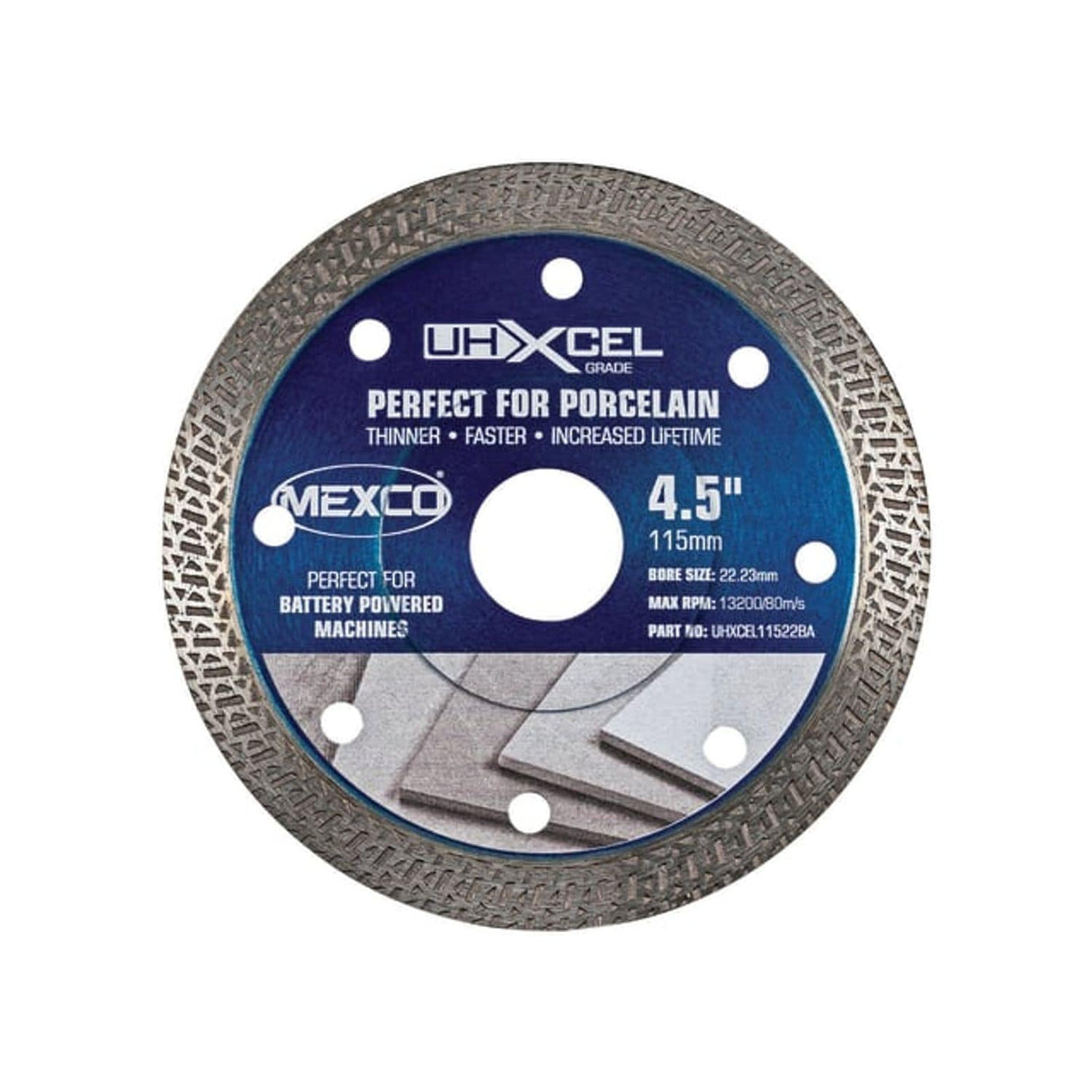 UHXCEL Grade Porcelain & Ceramic Tile Diamond Blade 115 x 22mm