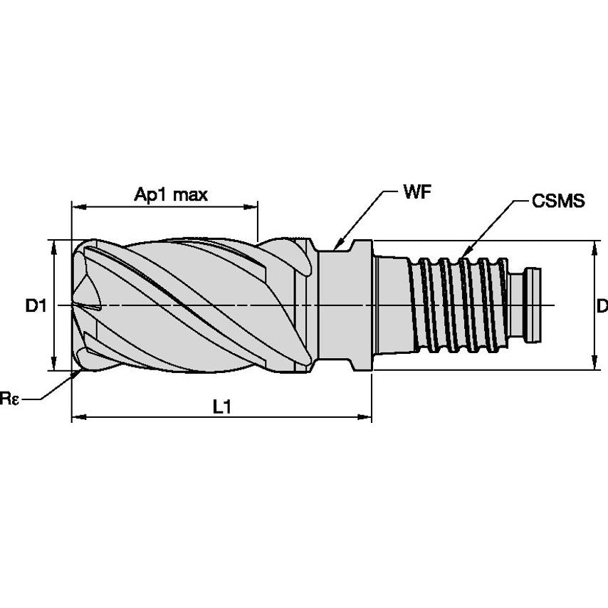 ULDV1600X4CQJ End Mill D-l Harvi 4F 16XDL16X