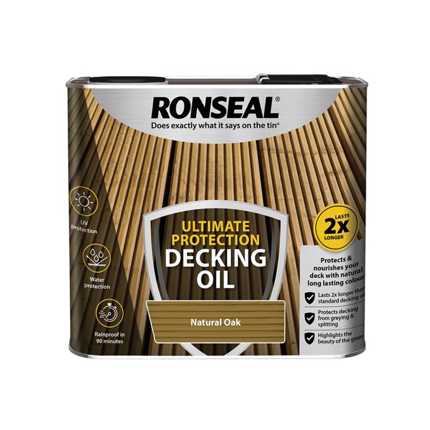Ultimate Protection Decking Oil Natural Oak 2.5 litre RSLUDONO25L