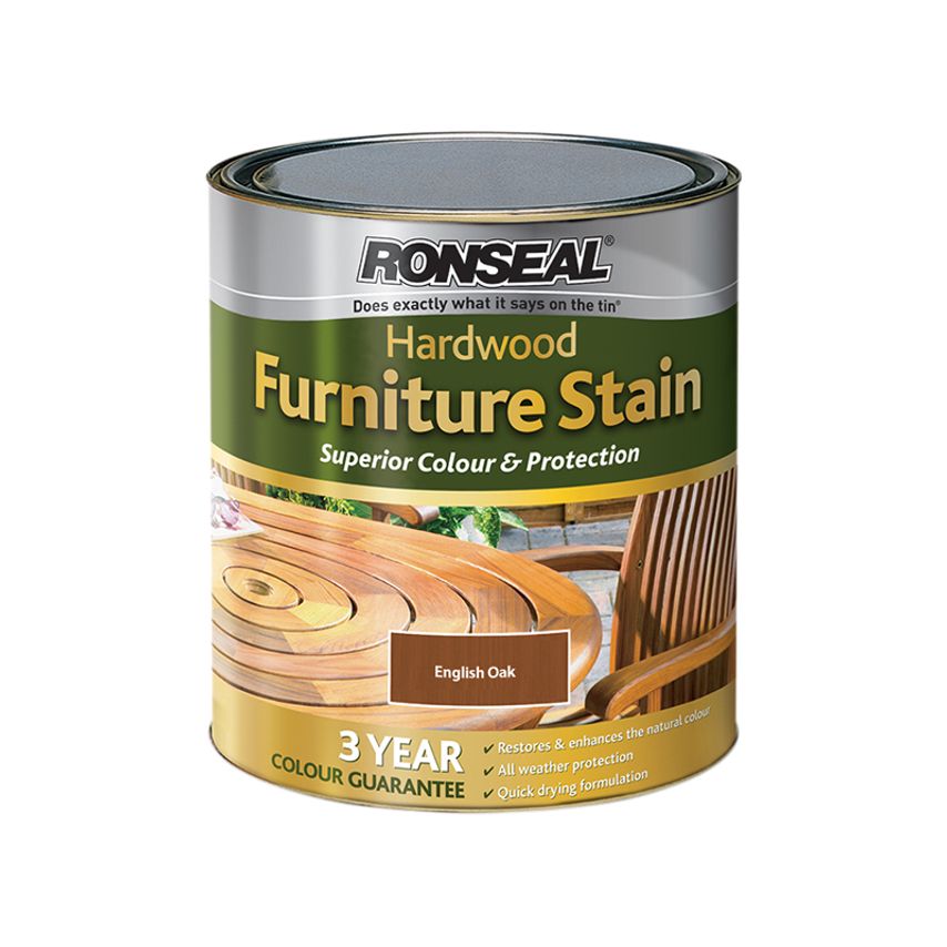 Ultimate Protection Hardwood Garden Furniture Stain English Oak 750ml RSLHWFSDO750