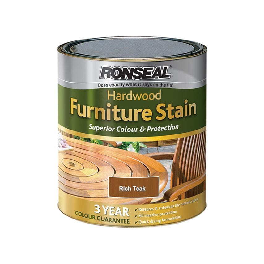 Ultimate Protection Hardwood Garden Furniture Stain Rich Teak 750ml RSLHWFSRT50