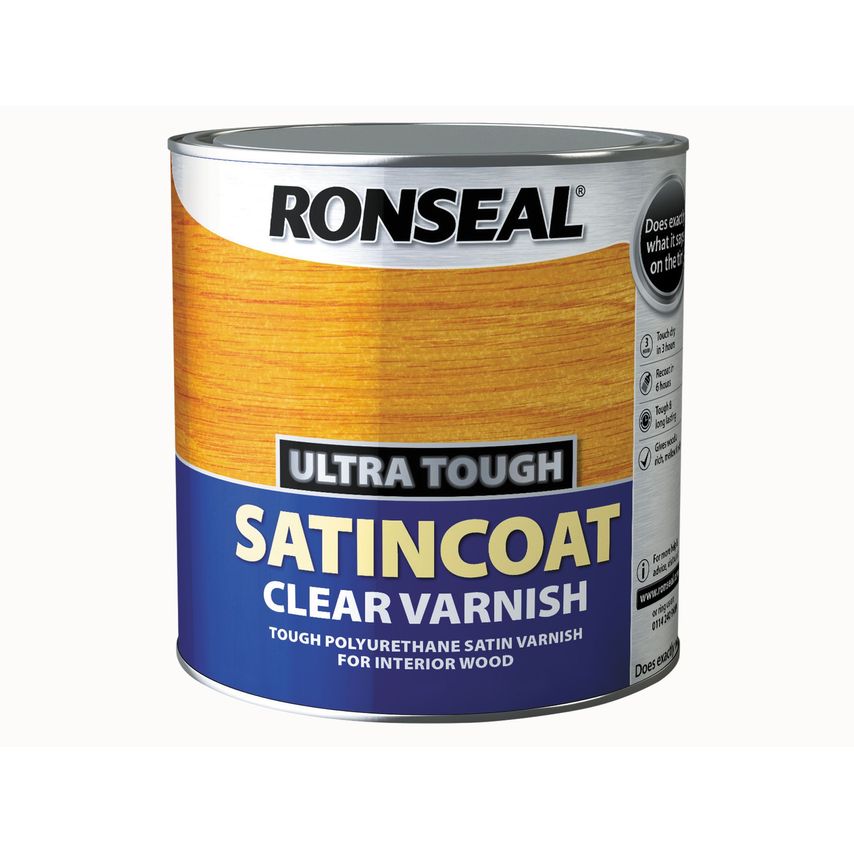 Ultra Tough Internal Clear Satin Coat Varnish 2.5 Litre