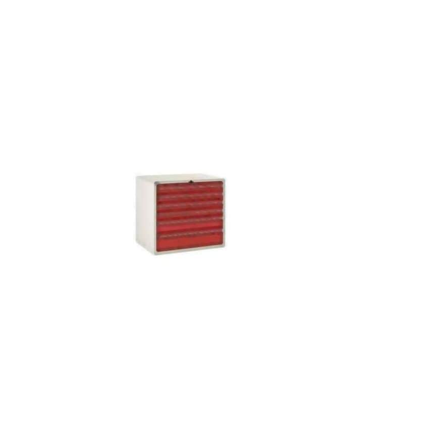 Under Bench Euroslide 3 Drawer Cabinet with Stand 1 x 150mm, 2 x 200mm - Red