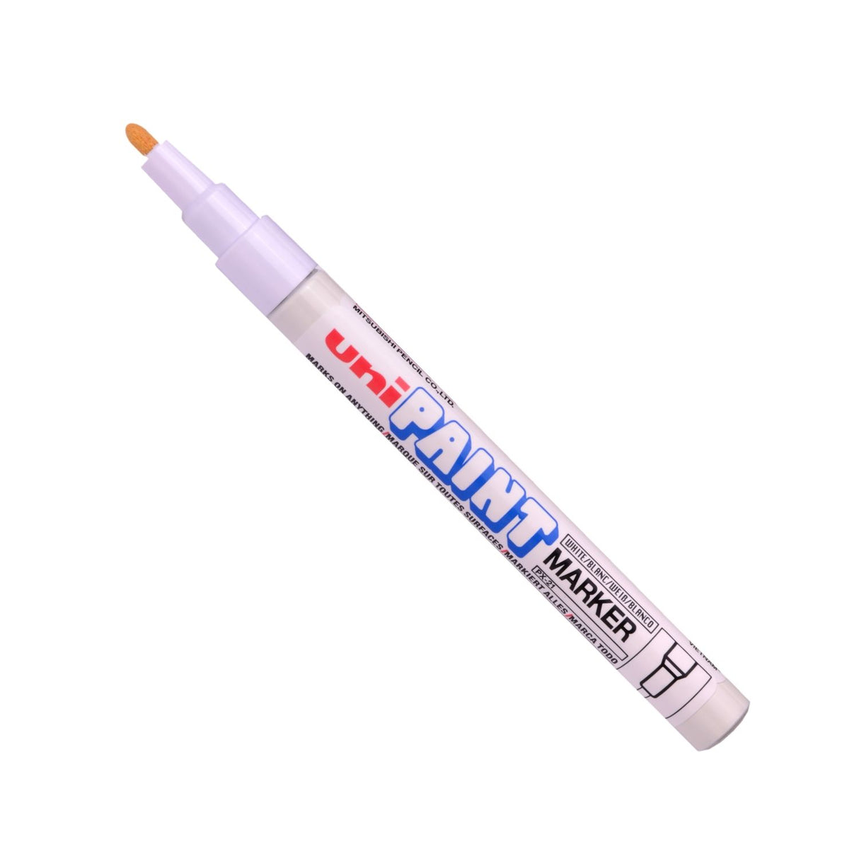 Uni PX-21 Paint Marker Fine Bullet Tip 1.2mm Line White, Pack of 12