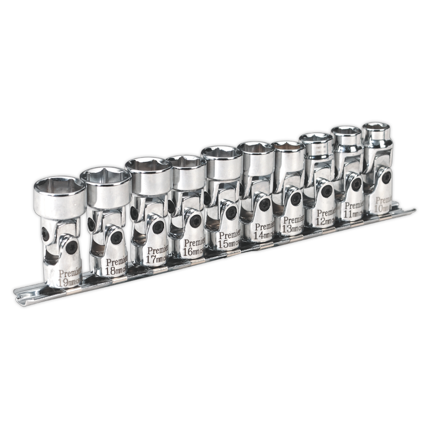 Universal Joint Socket Set10 Piece 3/8" Square Drive 6PT WallDrive Metric