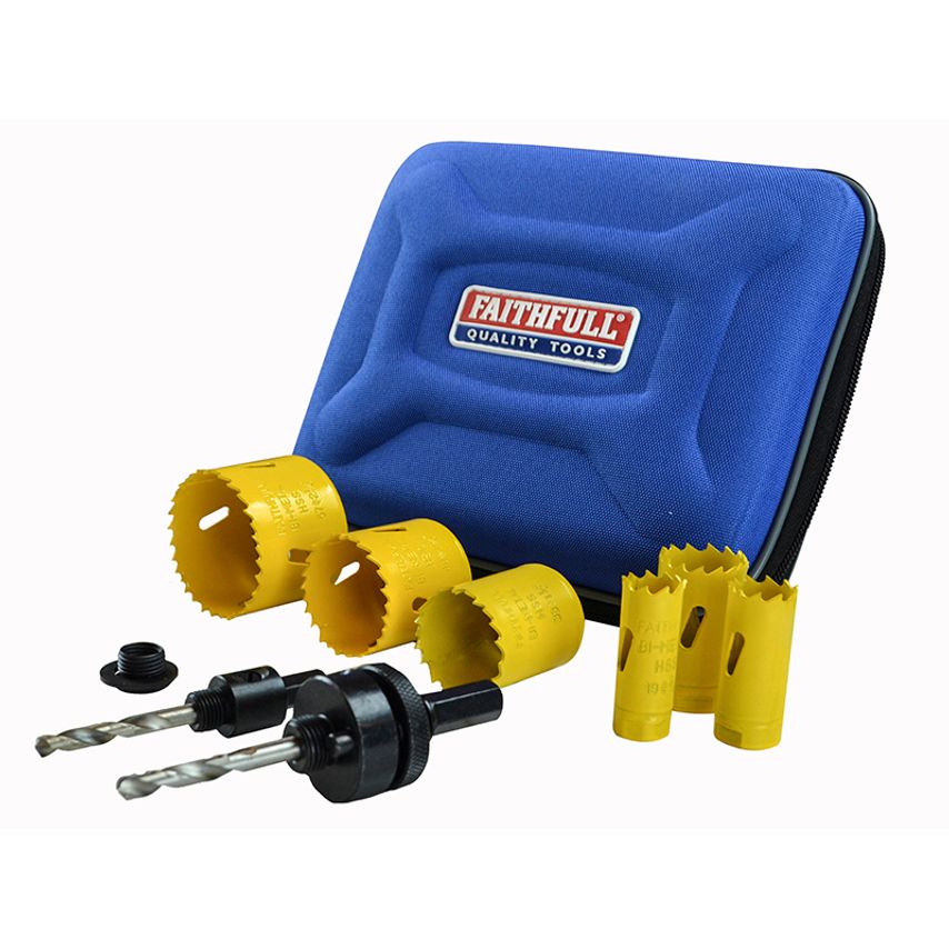 Universal Varipitch Holesaw Plumber's Kit, 9 Piece 19-57mm FAIHSKP