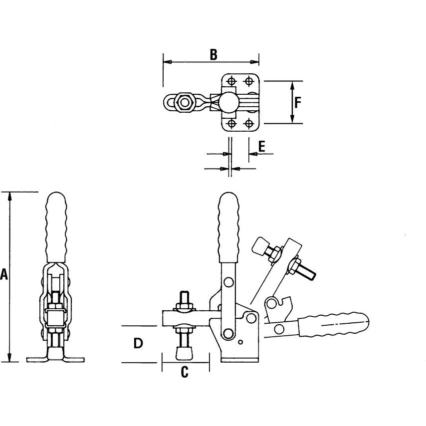 V75/2B Vertical Toggle Clamp