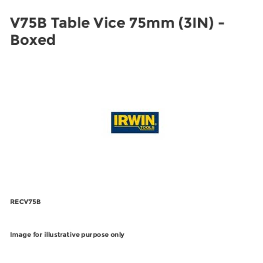 V75B Table Vice 75mm (3IN) - Boxed RECV75B