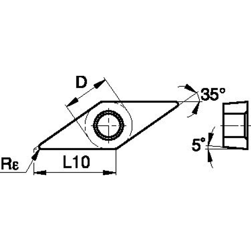 VBGW110304S01225MT ANSI/ISO Turning Insert Vb..