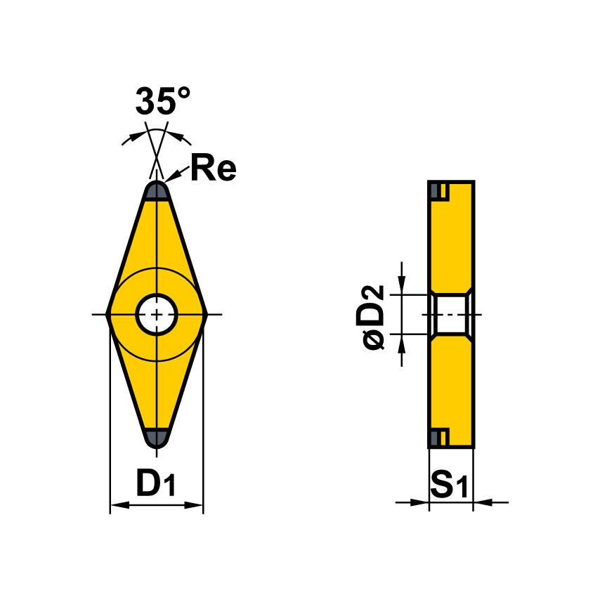 VCGT 160404-AZ Insert Grade HTi10