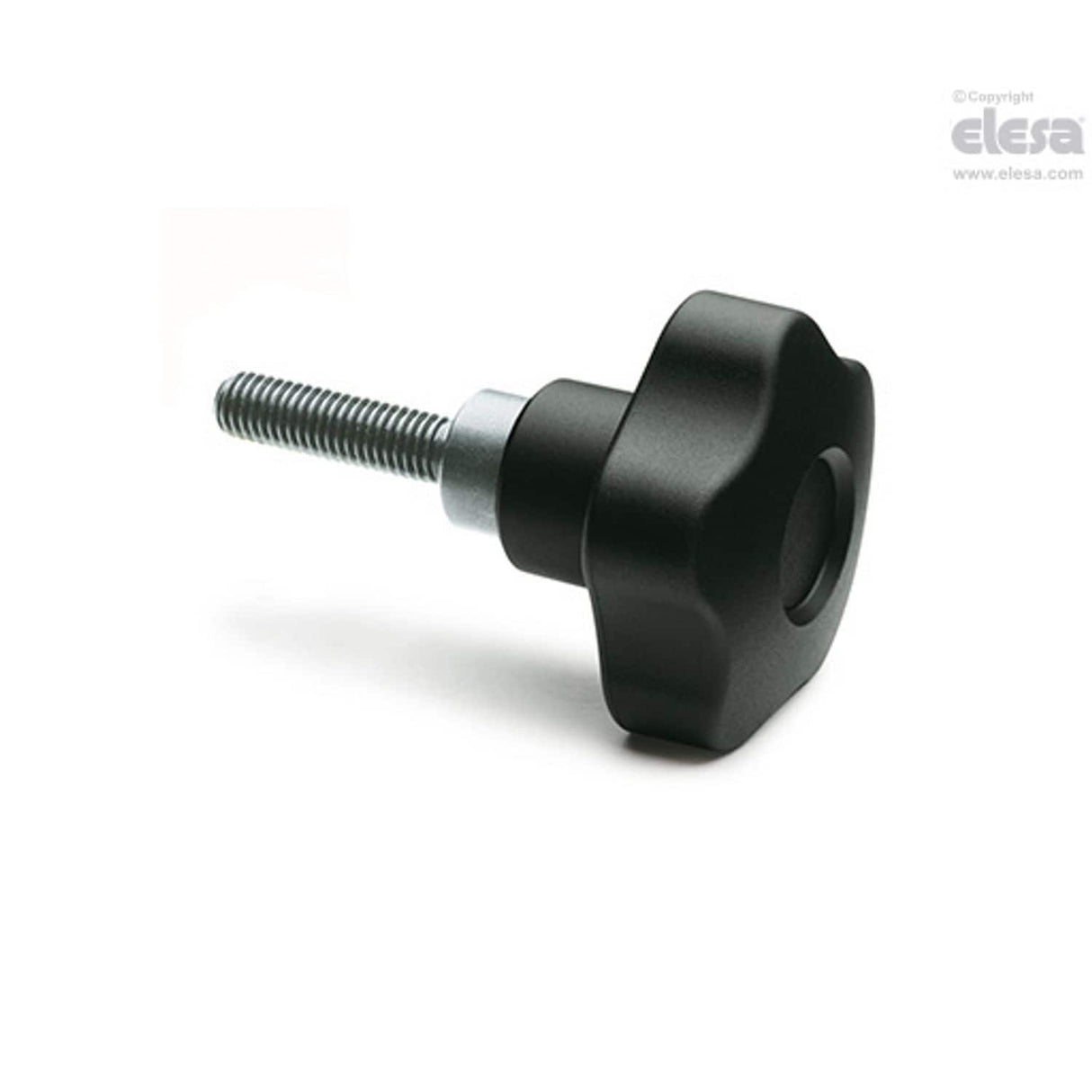 VCTS-Z Safety lobe knobs Technopolymer push action Stainless steel threade pin VCTS-Z-50-SST-p-M8x25