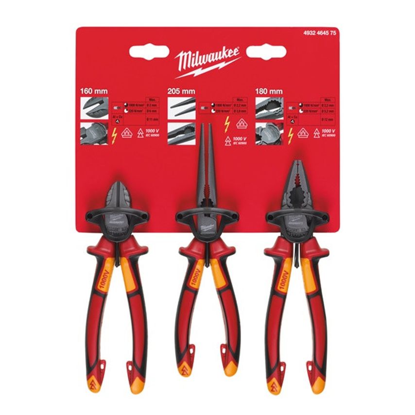 VDE 3pc Plier Set - 4932464575